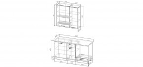 Кухонный гарнитур Белый Глянец 1600 h950 (Стол. 38мм) в Заводоуковске - zavodoukovsk.mebel24.online | фото 2