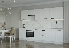 Кухонный гарнитур Белый Глянец 3000 (Стол. 38мм) в Заводоуковске - zavodoukovsk.mebel24.online | фото 1