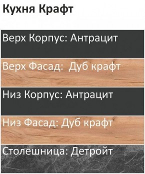 Кухонный гарнитур Крафт 2200 (Стол. 38мм) в Заводоуковске - zavodoukovsk.mebel24.online | фото 3