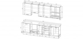 Кухонный гарнитур Меренга 3000 h950 (Стол. 26мм) в Заводоуковске - zavodoukovsk.mebel24.online | фото 2