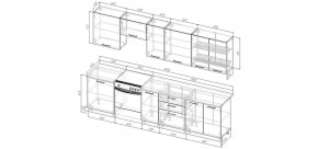 Кухонный гарнитур Меренга 3000 (Стол. 26мм) в Заводоуковске - zavodoukovsk.mebel24.online | фото 2