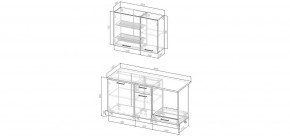 Кухонный гарнитур Смоки 1600 (Стол. 26мм) в Заводоуковске - zavodoukovsk.mebel24.online | фото 2