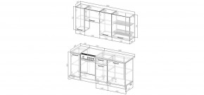 Кухонный гарнитур Смоки 1800 (Стол. 26мм) в Заводоуковске - zavodoukovsk.mebel24.online | фото 2