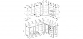 Кухонный гарнитур Старое Дерево 2200*1600 h950 (Стол. 26мм) в Заводоуковске - zavodoukovsk.mebel24.online | фото 2