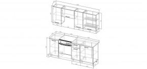 Кухонный гарнитур Виола 2000 (Стол. 38мм) в Заводоуковске - zavodoukovsk.mebel24.online | фото 2