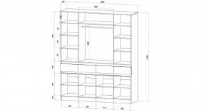 ЛЕНОРА Спальный гарнитур (модульный) графит в Заводоуковске - zavodoukovsk.mebel24.online | фото 9