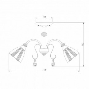 Люстра на штанге Eurosvet Floranse 30155/5 античная бронза в Заводоуковске - zavodoukovsk.mebel24.online | фото 3