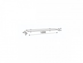 Мармарис (гостиная) М05 Полка навесная в Заводоуковске - zavodoukovsk.mebel24.online | фото 2