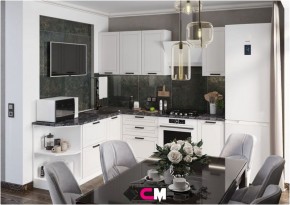 Модульная кухня Альфа холст белый в Заводоуковске - zavodoukovsk.mebel24.online | фото 1