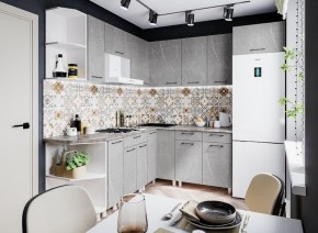 Модульная кухня Марбл мрамор лайт в Заводоуковске - zavodoukovsk.mebel24.online | фото 1