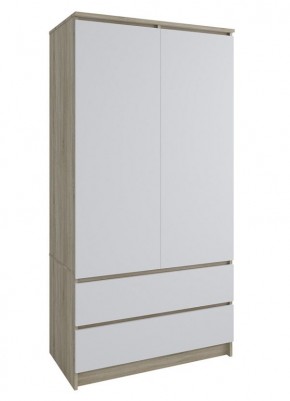 МОРИ МШ 900.1 Шкаф с 2-мя дв. и 2-мя ящ. (Дуб Сонома/Белый) в Заводоуковске - zavodoukovsk.mebel24.online | фото 1