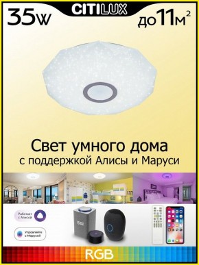 Накладной светильник Citilux Диамант Смарт CL713A30G в Заводоуковске - zavodoukovsk.mebel24.online | фото 3