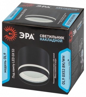Накладной светильник Эра OL9 GX53 BK/WH Б0048542 в Заводоуковске - zavodoukovsk.mebel24.online | фото 3