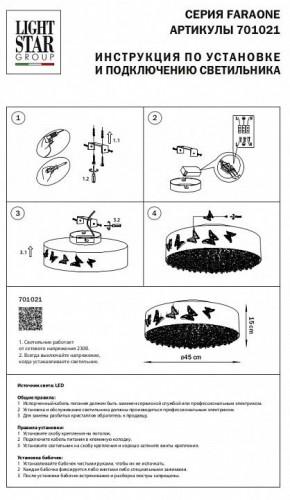 Накладной светильник Lightstar Faraone 701021 в Заводоуковске - zavodoukovsk.mebel24.online | фото 3