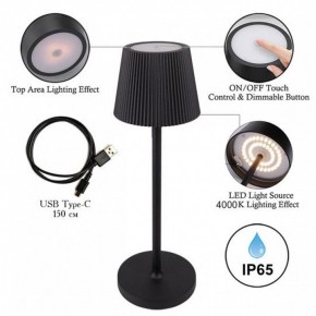 Настольная лампа декоративная Arte Lamp Fuyue A1616LT-1BK в Заводоуковске - zavodoukovsk.mebel24.online | фото 3