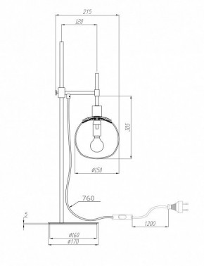 Настольная лампа декоративная Maytoni Erich MOD221-TL-01-N в Заводоуковске - zavodoukovsk.mebel24.online | фото 3