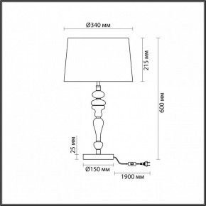 Настольная лампа декоративная Odeon Light Homi 5040/1T в Заводоуковске - zavodoukovsk.mebel24.online | фото 4