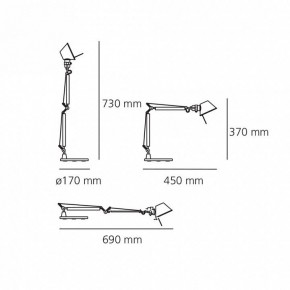 Настольная лампа офисная Artemide  0011860A в Заводоуковске - zavodoukovsk.mebel24.online | фото