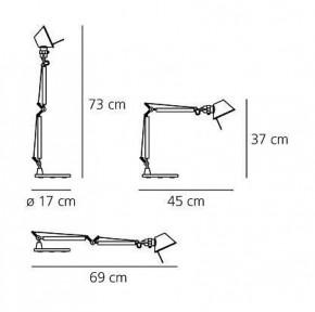 Настольная лампа офисная Artemide  A001300 в Заводоуковске - zavodoukovsk.mebel24.online | фото