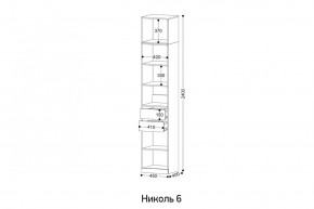 НИКОЛЬ 6 Пенал в Заводоуковске - zavodoukovsk.mebel24.online | фото 2