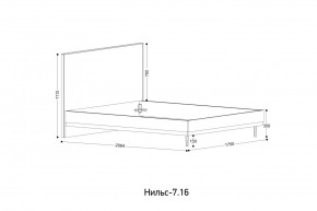 НИЛЬС - 7.16 Кровать с ортопедом 1600 в Заводоуковске - zavodoukovsk.mebel24.online | фото 2