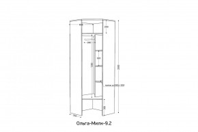 ОЛЬГА-МИЛК 9.2 Шкаф угловой с зеркалом в Заводоуковске - zavodoukovsk.mebel24.online | фото 2