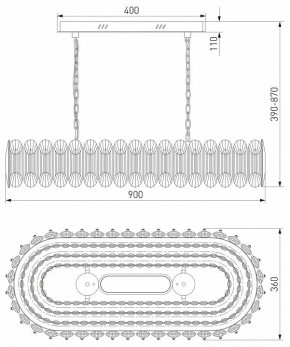 Подвесная люстра Bogate-s Chaleur 423/1 в Заводоуковске - zavodoukovsk.mebel24.online | фото 5