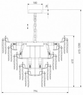 Подвесная люстра Bogate-s Leaf 369 в Заводоуковске - zavodoukovsk.mebel24.online | фото 4