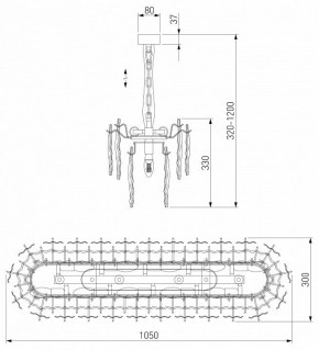 Подвесная люстра Bogate-s Leaf 370 в Заводоуковске - zavodoukovsk.mebel24.online | фото 4