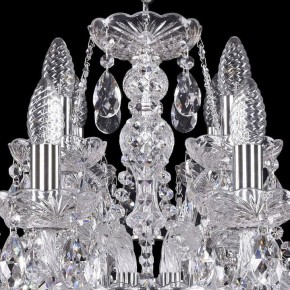 Подвесная люстра Bohemia Ivele Crystal 1411 1411/8+4/195/Ni в Заводоуковске - zavodoukovsk.mebel24.online | фото 4