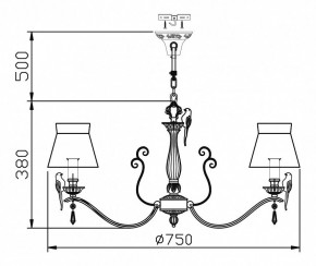 Подвесная люстра Maytoni Bird ARM013-08-W в Заводоуковске - zavodoukovsk.mebel24.online | фото 5