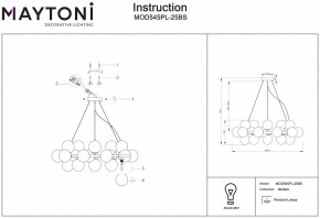 Подвесная люстра Maytoni Dallas MOD545PL-25BS в Заводоуковске - zavodoukovsk.mebel24.online | фото 3