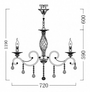 Подвесная люстра Maytoni Grace ARM247-08-G в Заводоуковске - zavodoukovsk.mebel24.online | фото 4