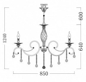 Подвесная люстра Maytoni Grace RC247-PL-10-R в Заводоуковске - zavodoukovsk.mebel24.online | фото 6