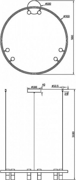 Подвесная люстра Maytoni Halo MOD102PL-L42BK в Заводоуковске - zavodoukovsk.mebel24.online | фото 4