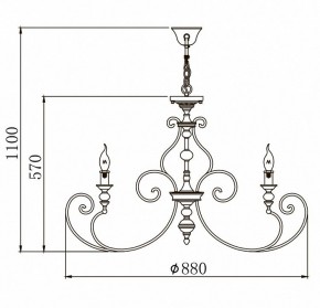 Подвесная люстра Maytoni Karina H631-PL-08-B в Заводоуковске - zavodoukovsk.mebel24.online | фото 3