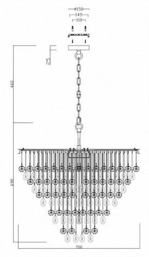 Подвесная люстра Maytoni Linn MOD091PL-09G в Заводоуковске - zavodoukovsk.mebel24.online | фото 4