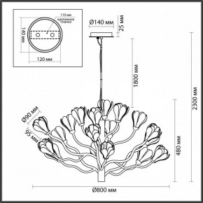 Подвесная люстра Odeon Light Gardi 5090/18 в Заводоуковске - zavodoukovsk.mebel24.online | фото 6