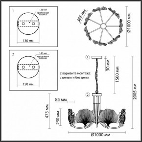 Подвесная люстра Odeon Light Ventaglio 4870/7 в Заводоуковске - zavodoukovsk.mebel24.online | фото 6