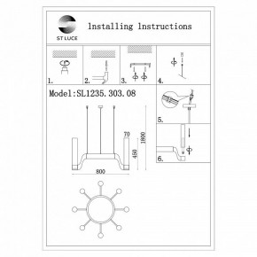 Подвесная люстра ST-Luce Ettore SL1235.303.08 в Заводоуковске - zavodoukovsk.mebel24.online | фото 4