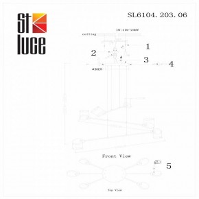 Подвесная люстра ST-Luce Montecelio SL6104.203.06 в Заводоуковске - zavodoukovsk.mebel24.online | фото 4