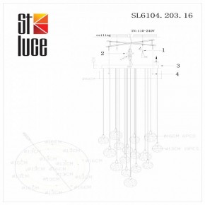 Подвесная люстра ST-Luce Montecelio SL6104.203.16 в Заводоуковске - zavodoukovsk.mebel24.online | фото 3