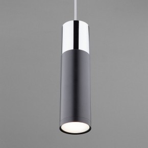 Подвесной светильник Eurosvet Double Topper 50135/1 LED хром/черный в Заводоуковске - zavodoukovsk.mebel24.online | фото 2