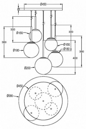 Подвесной светильник Maytoni Basic form MOD321PL-05G1 в Заводоуковске - zavodoukovsk.mebel24.online | фото 4