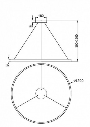Подвесной светильник Maytoni Rim MOD058PL-L65BS3K в Заводоуковске - zavodoukovsk.mebel24.online | фото 4