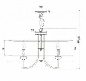 Подвесной светильник Maytoni Roma ARM006PL-08G в Заводоуковске - zavodoukovsk.mebel24.online | фото 4