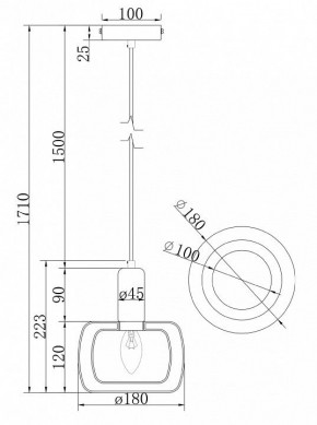 Подвесной светильник Maytoni Vision MOD411PL-01G в Заводоуковске - zavodoukovsk.mebel24.online | фото 7