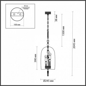 Подвесной светильник Odeon Light Bell 4892/3 в Заводоуковске - zavodoukovsk.mebel24.online | фото 6