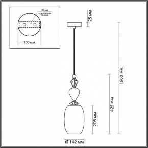 Подвесной светильник Odeon Light Bizet 4893/1B в Заводоуковске - zavodoukovsk.mebel24.online | фото 4