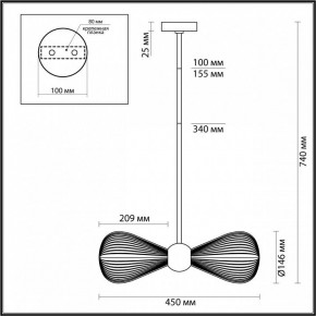 Подвесной светильник Odeon Light Elica 5402/2 в Заводоуковске - zavodoukovsk.mebel24.online | фото 4